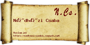 Nádházi Csaba névjegykártya